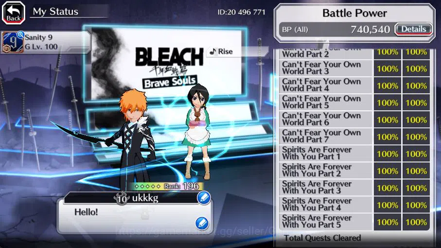 Bleach: Brave Souls Accounts [GLOBAL]50K Orb|10thAnniv[Rukia],9thAnniv[Kenpachi image 7