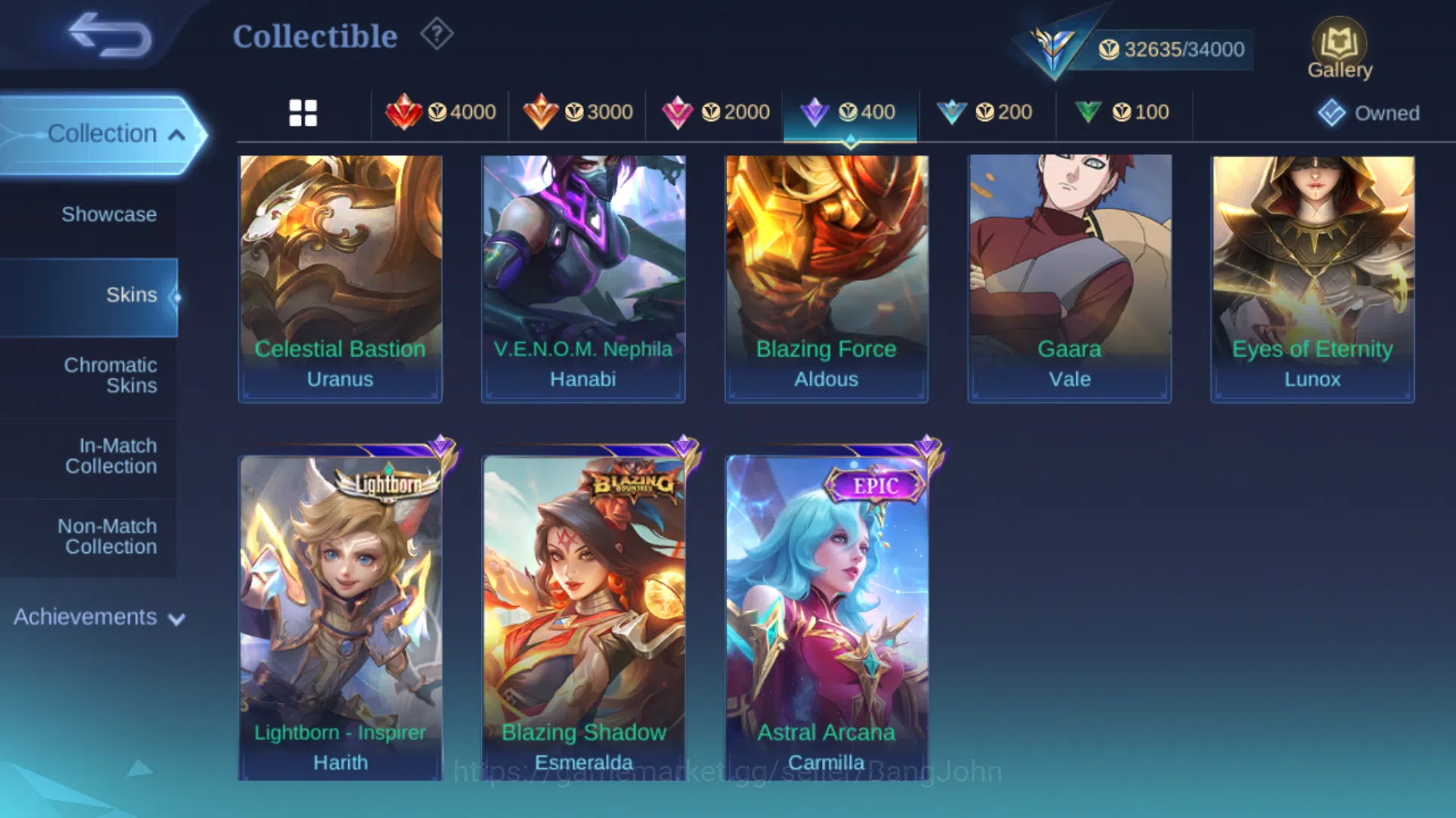 Mobile Legends: Bang Bang Accounts Others Hero 108 | Skin 155 | Emblem All Max | Lightborn Harith | Lightborn Tigreal | Epic 10