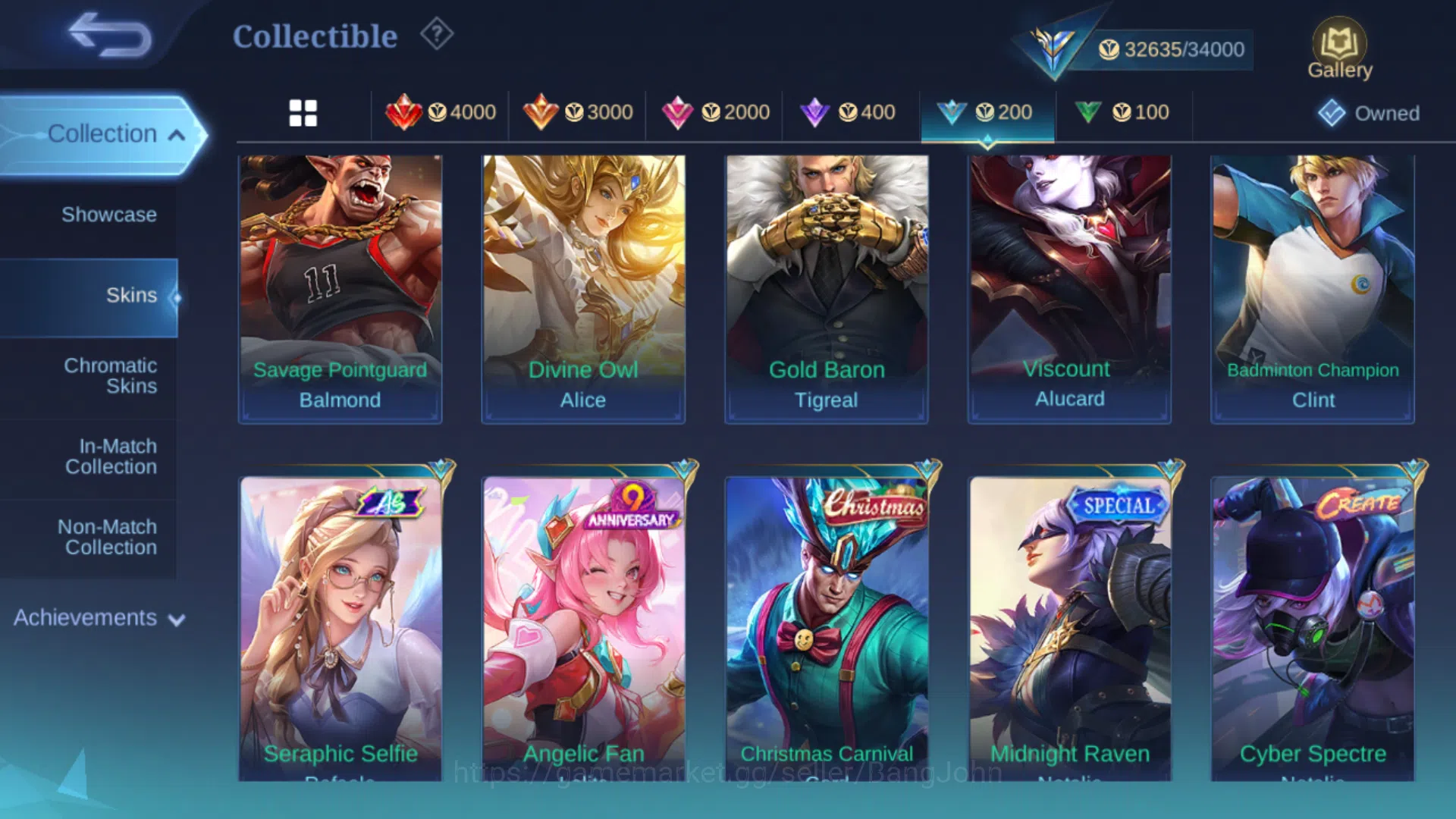 Mobile Legends: Bang Bang Accounts Others Hero 108 | Skin 155 | Emblem All Max | Lightborn Harith | Lightborn Tigreal | Epic 11