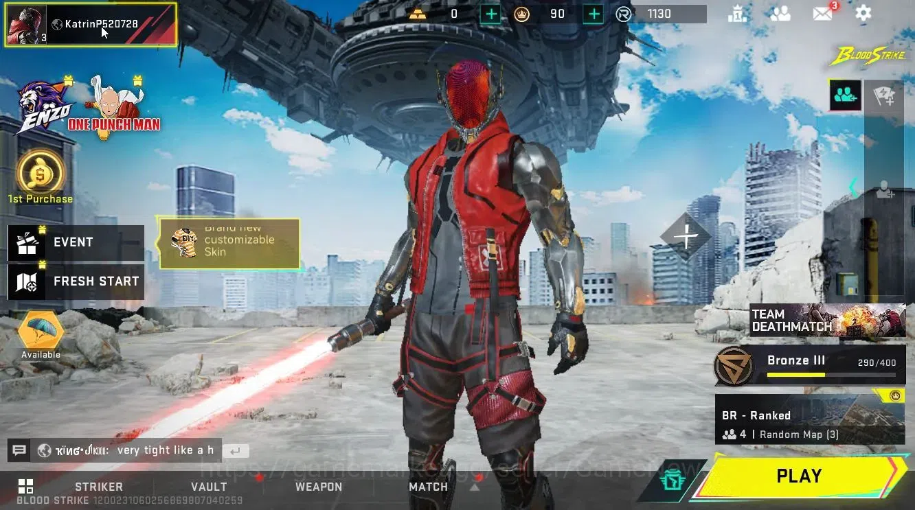 Blood Strike Accounts Rare Skin ASIA|ULTRA MELEE Lightblade-Dark Force|Legendary SVD-Blight's Embrace|Changing Name 1