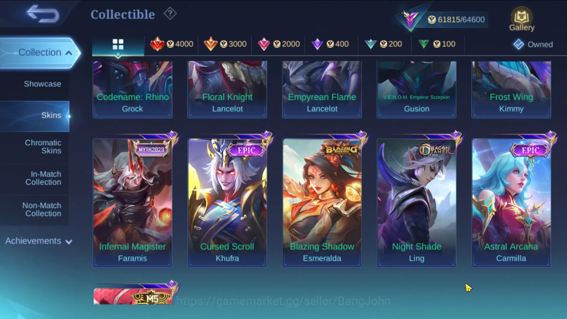 Mobile Legends: Bang Bang Accounts Hero 131, Skin 245|Global Lancelot | Luckybox Lanc image 13