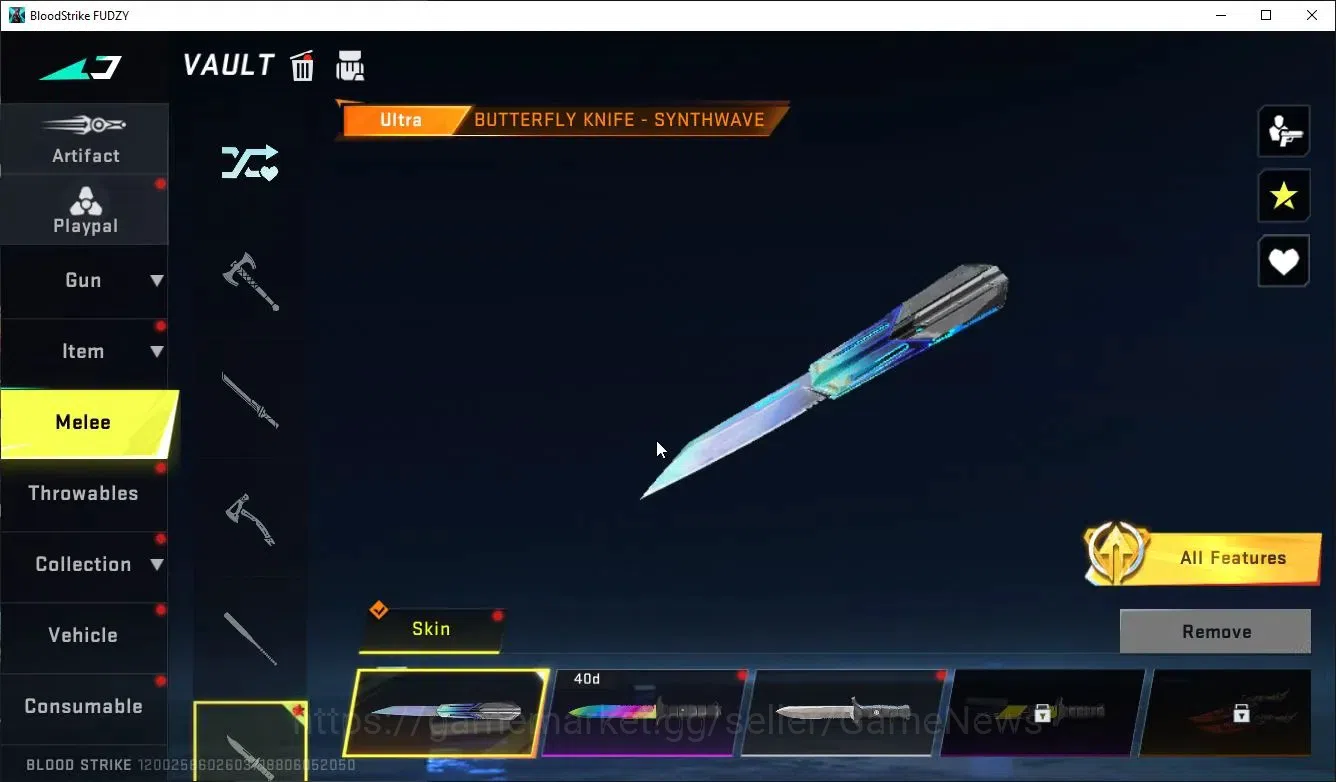 Blood Strike Accounts ASIA|2 MELEE GreatAXE,ButerflyKnife+Collab TR MCX, image 9