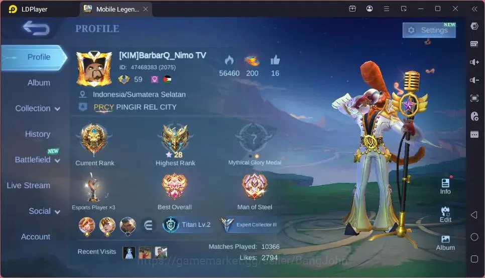 Mobile Legends: Bang Bang Accounts Global|Hero 132|Skin 181|Expert|Collector Natalia| image 14