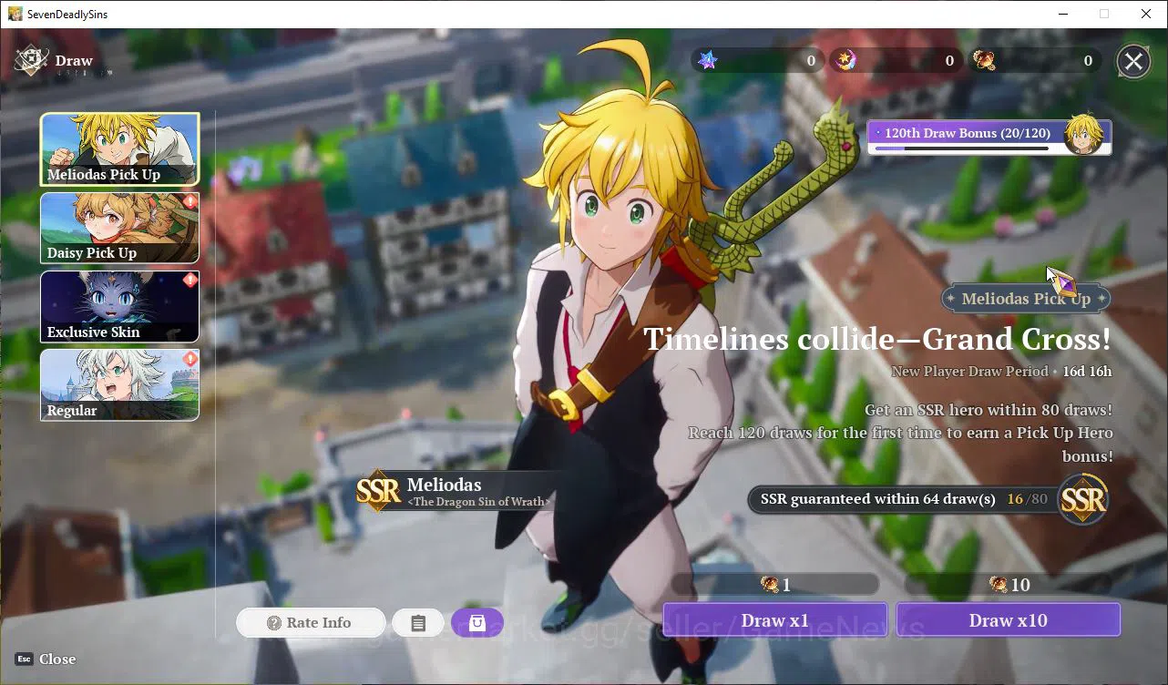 The Seven Deadly Sins: Origin Accounts EUROPE |3 SSR| Meliodas, Drake, Guila + SSR Select image 6