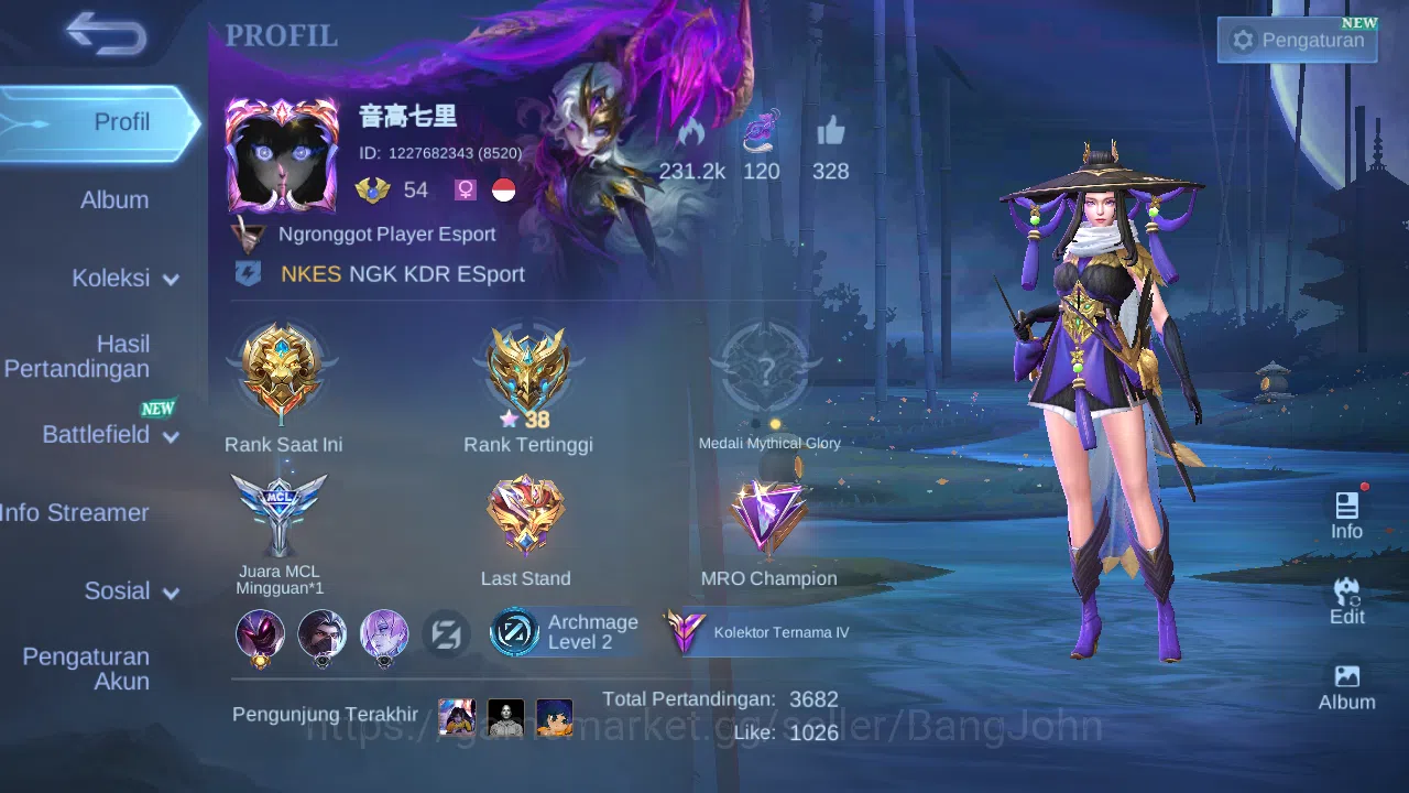 "Hero 98 | skin 208 | transformers roger | sanrio floryn | luckybox karina | luckybox fanny | cc natalia | epic bane | zodiac helcurt ~ ML274B Mobile Legends: Bang Bang Others "Hero 98 | skin 208 | transformers roger | sanrio image 1