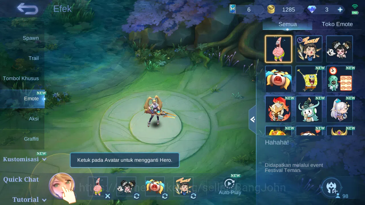 Mobile Legends: Bang Bang Accounts Others "Hero 98 | skin 208 | transformers roger | sanrio floryn | luckybox karina 16