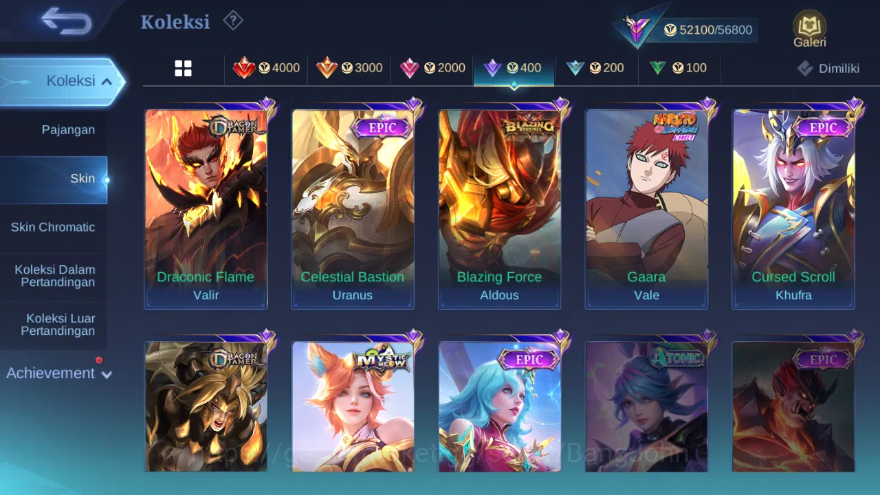 Mobile Legends: Bang Bang Accounts Others "Hero 98 | skin 208 | transformers roger | sanrio floryn | luckybox karina 18