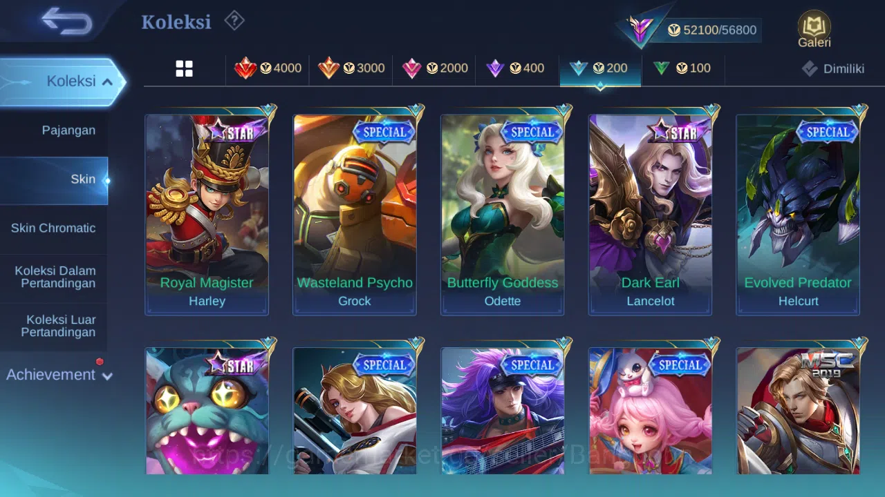 Mobile Legends: Bang Bang Accounts Others "Hero 98 | skin 208 | transformers roger | sanrio floryn | luckybox karina 19