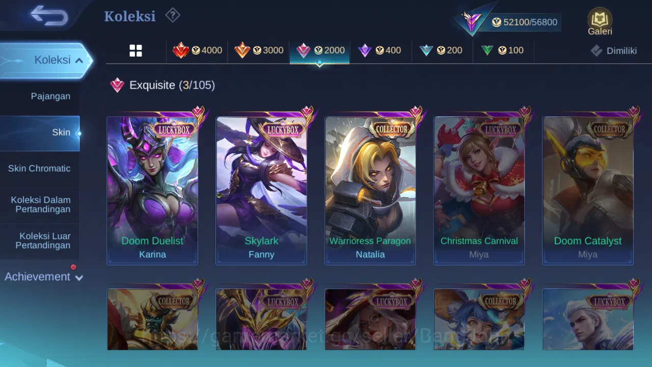 Mobile Legends: Bang Bang Accounts Others "Hero 98 | skin 208 | transformers roger | sanrio floryn | luckybox karina 7