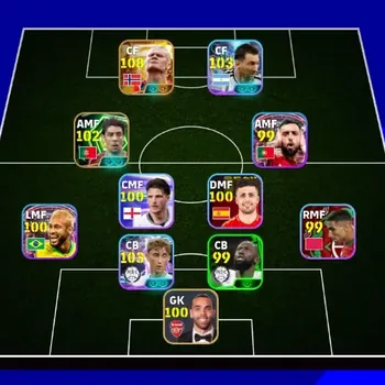 eFootball Accounts Others Android|PW 3118|New Erling Haaland Big T,Dean Huijsen Show T,Neymar Jr Show T,Bruno Fernandez Show