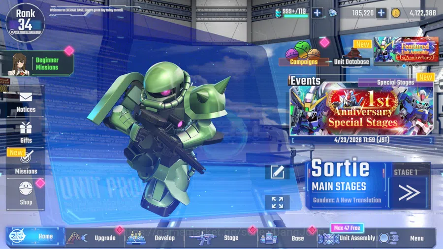 SD Gundam G Generation ETERNAL Accounts Global Rank 34 | Freedom Gundam,Gundam Exia,Phoeni image 1