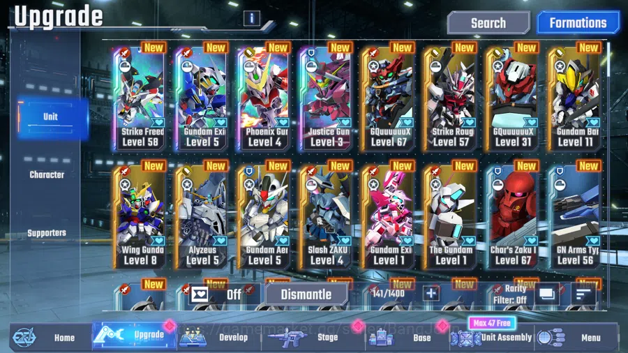 SD Gundam G Generation ETERNAL Accounts Global Rank 34 | Freedom Gundam,Gundam Exia,Phoenix Gundam,Justice Gundam | 185+K 2