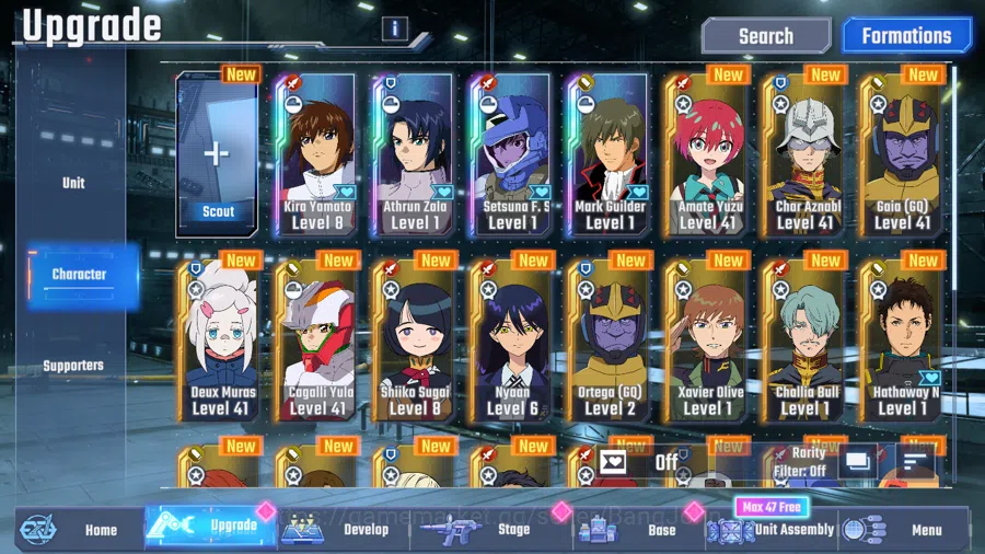 SD Gundam G Generation ETERNAL Accounts Global Rank 34 | Freedom Gundam,Gundam Exia,Phoenix Gundam,Justice Gundam | 185+K 3