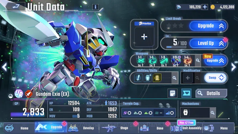 SD Gundam G Generation ETERNAL Accounts Global Rank 34 | Freedom Gundam,Gundam Exia,Phoenix Gundam,Justice Gundam | 185+K 9