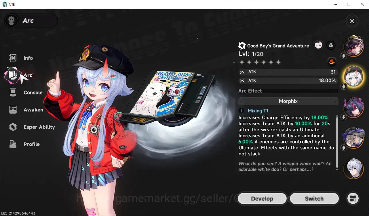Neverness to Everness Accounts GLOBAL SEA|HL 17|Tyc 6|5 SSR 2 Limited| Shinku, (Hotori, Juyuan, Sakiri)+Sign, Baicang |2 5