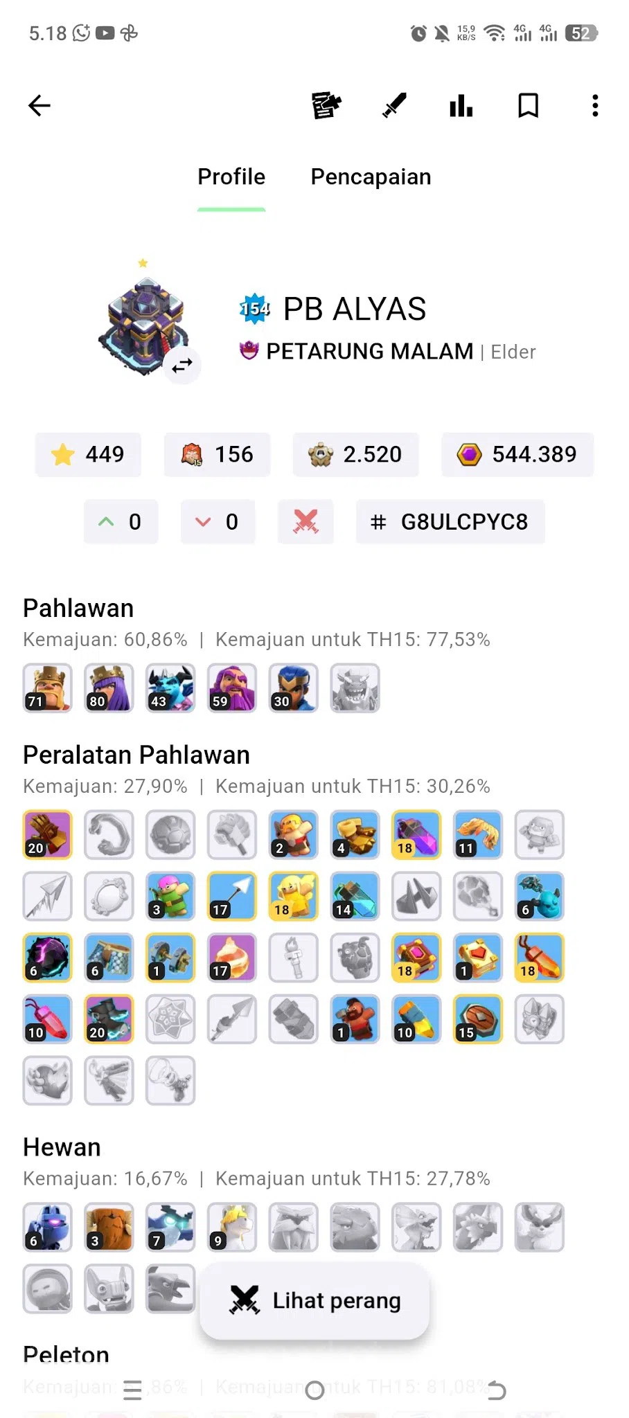 Clash of Clans Accounts TH13 Max AQ80, RC30, GW59. 6 Max TH13 Hero Equipme image 20