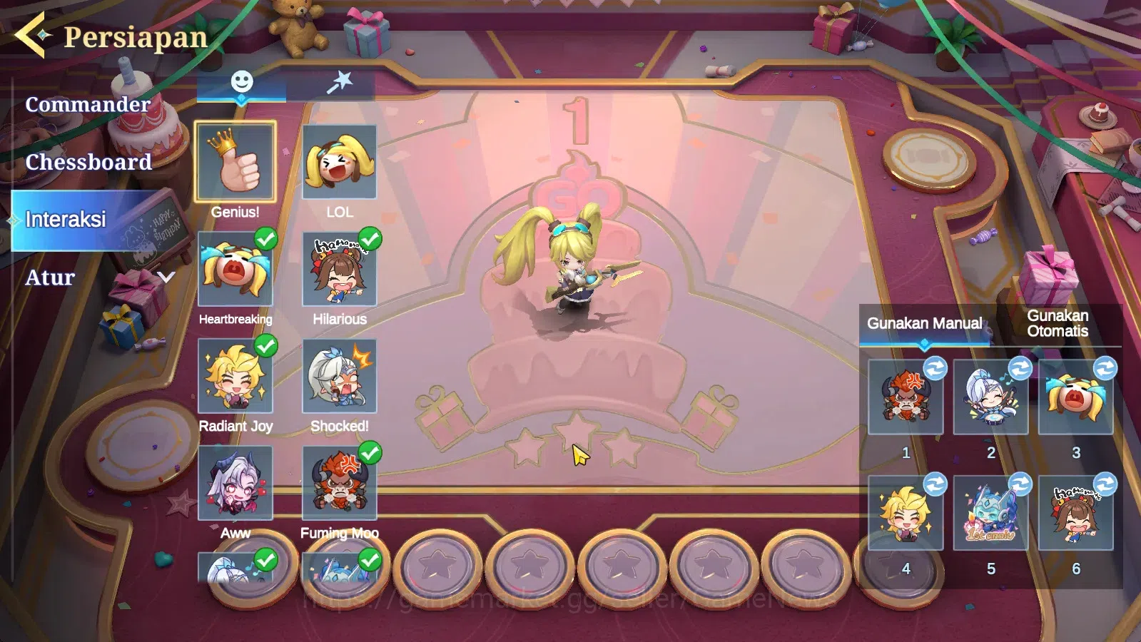 Magic Chess: Go Go Accounts High Mythic 32 | 36 Commander 10 Max | 2 Summer,1Skin Mgogo(Layla)| 4 Chessboard |Take 11