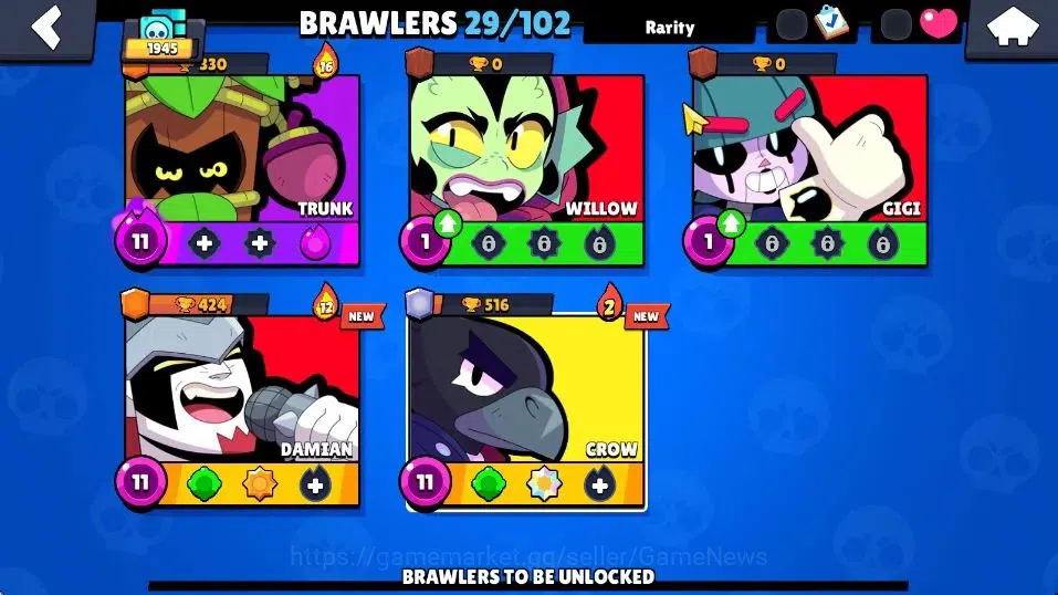 Brawl Stars Accounts 1945 Trophy|12k Bling| 29 Brawlers, 5 Max Lvl. 1 H image 11