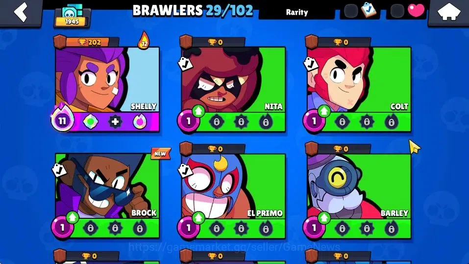 Brawl Stars Accounts 1945 Trophy|12k Bling| 29 Brawlers, 5 Max Lvl. 1 H image 7