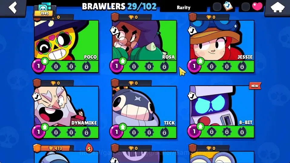 Brawl Stars Accounts 1945 Trophy|12k Bling| 29 Brawlers, 5 Max Lvl. 1 H image 8
