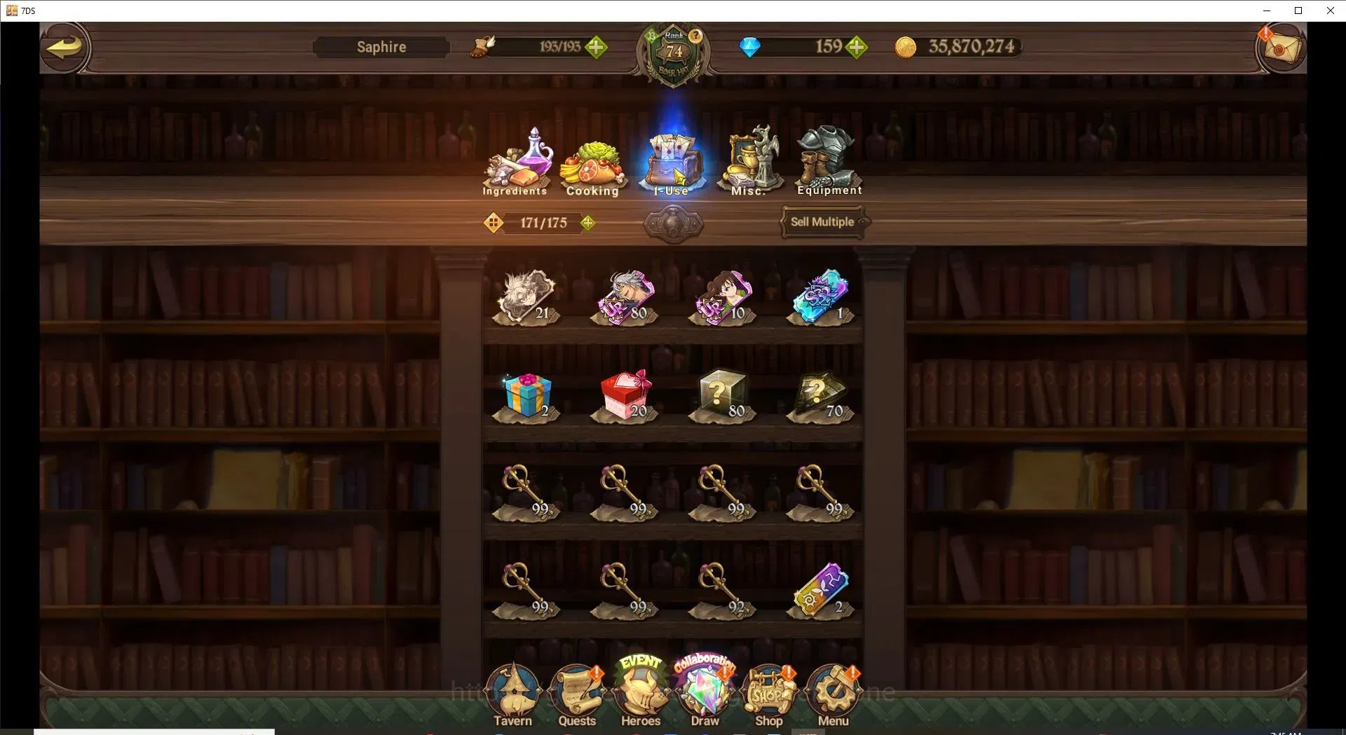 The Seven Deadly Sins: Grand Cross Accounts Endgame Global|4M CC|159 DM|7LR+9UR+Collab Gachiakuta|Nemesis Meli6/6,HK 16