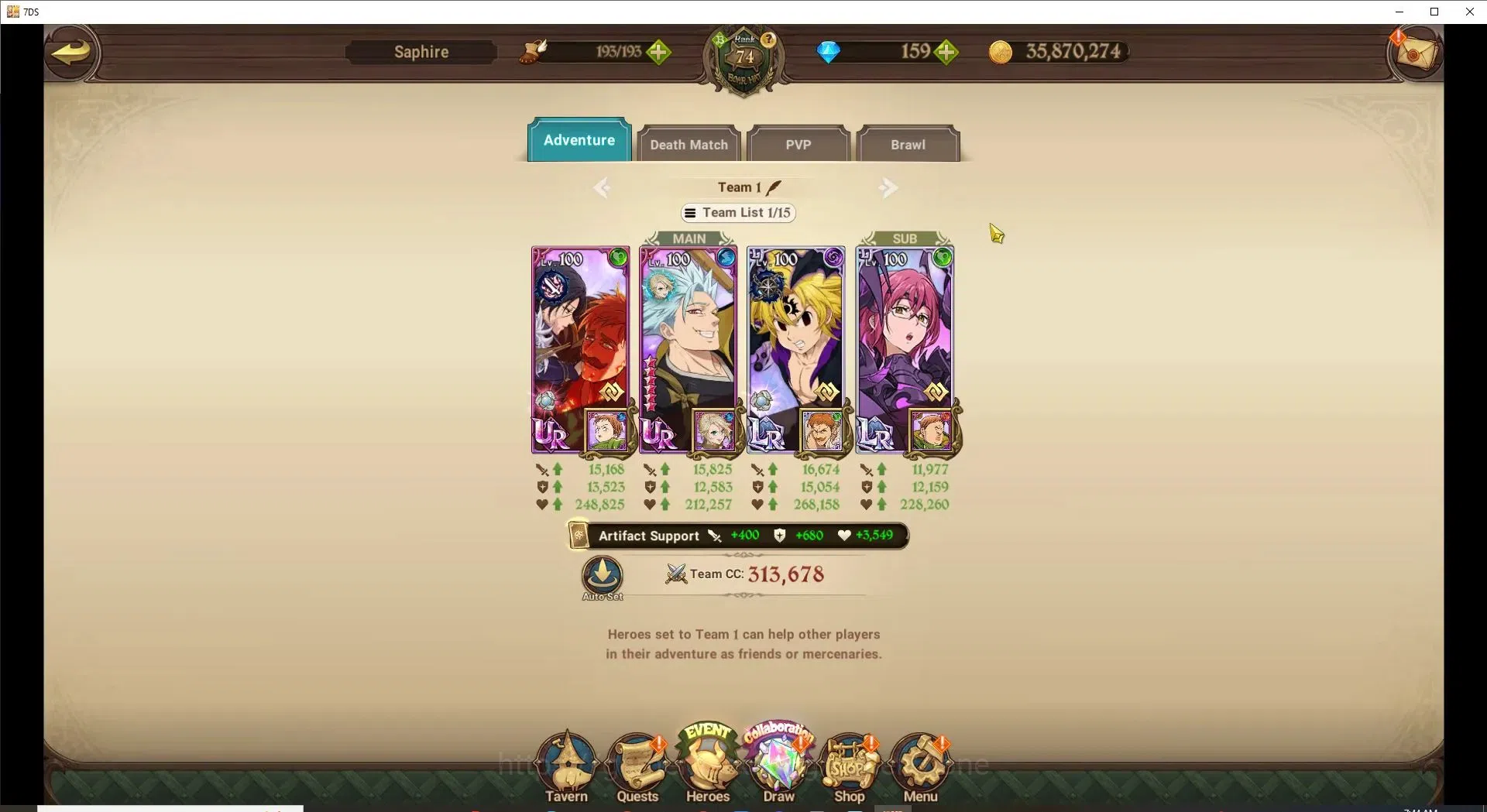 The Seven Deadly Sins: Grand Cross Accounts Endgame Global|4M CC|159 DM|7LR+9UR+Collab Gachiakuta|Nemesis Meli6/6,HK 9