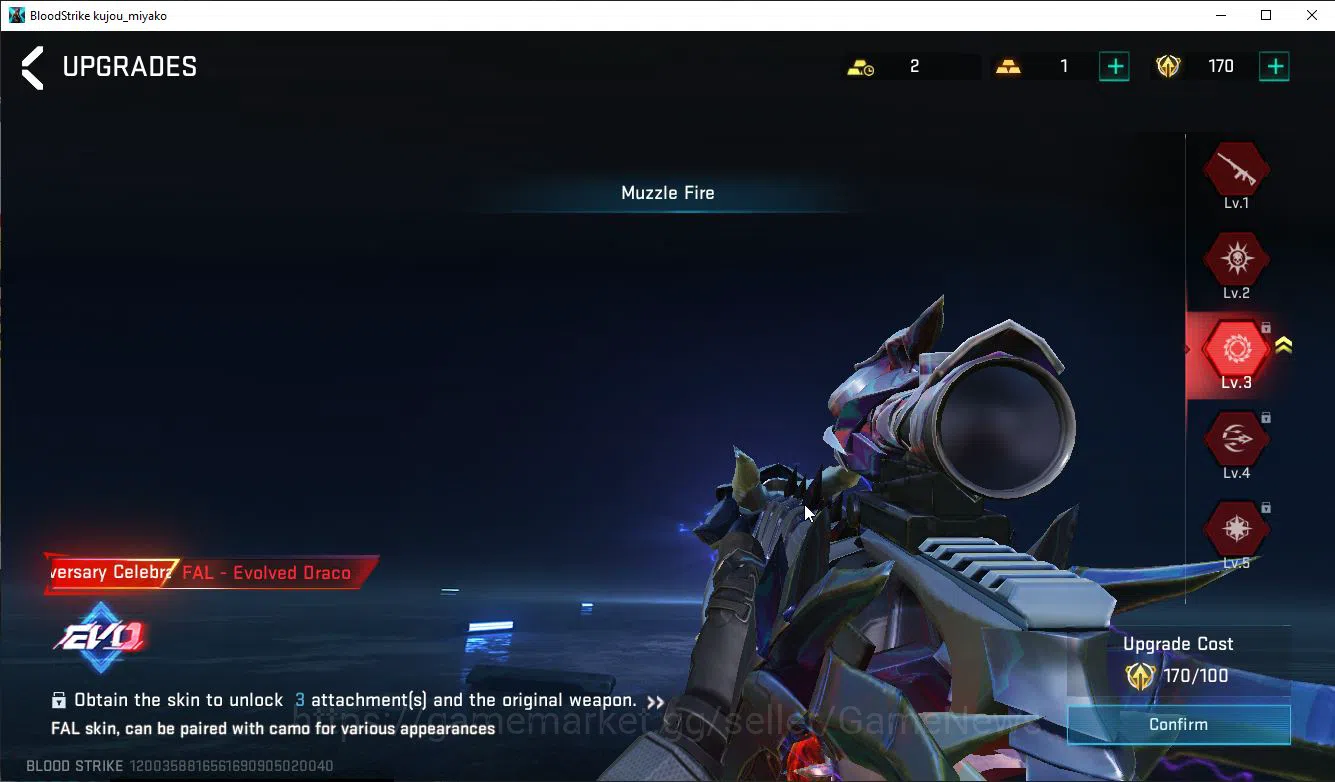 Blood Strike Accounts ASIA|ETERNAL ZERO+EVO FAL+Collab 7DS[AK47,Karl98], image 13
