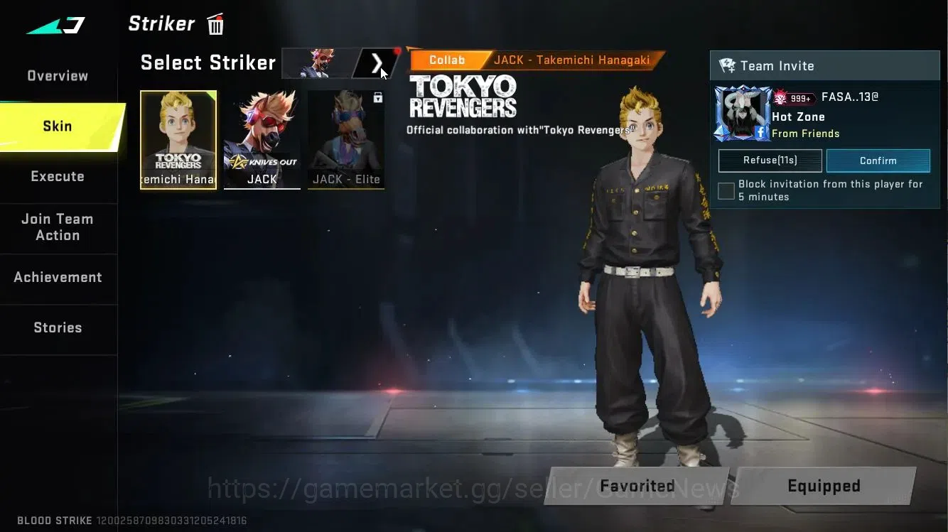 Blood Strike Accounts ASIA|ETERNAL DesertEagle|Collab TR[Spike-TAKEMICHI image 3