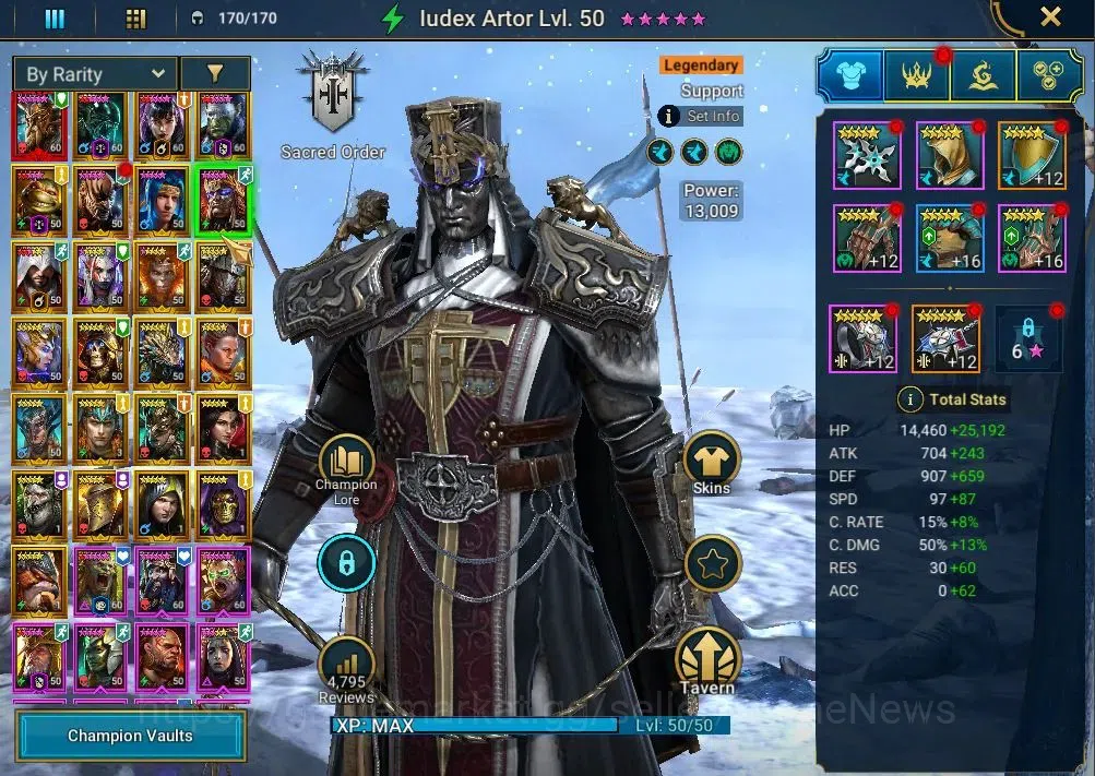 Raid: Shadow Legends Accounts Lv49|1,3M Power|1 Mythic(Alaz The Sun)|24 Legend(X image 9