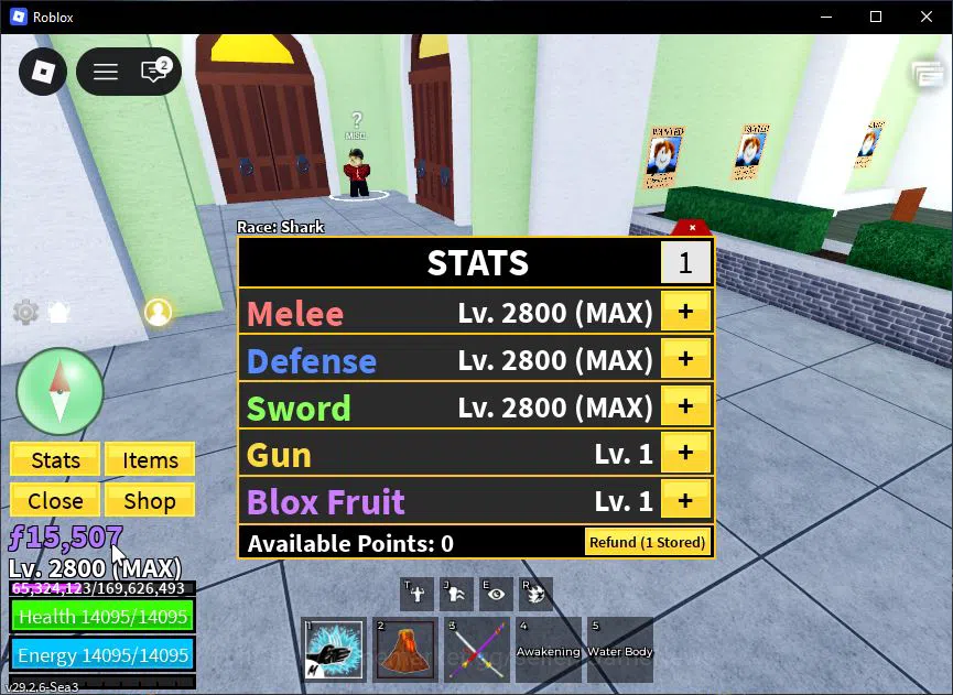 Roblox Accounts Blox Fruit|Lv 2800|Shark V4| 3 Fruit (Quake,Creati image 2