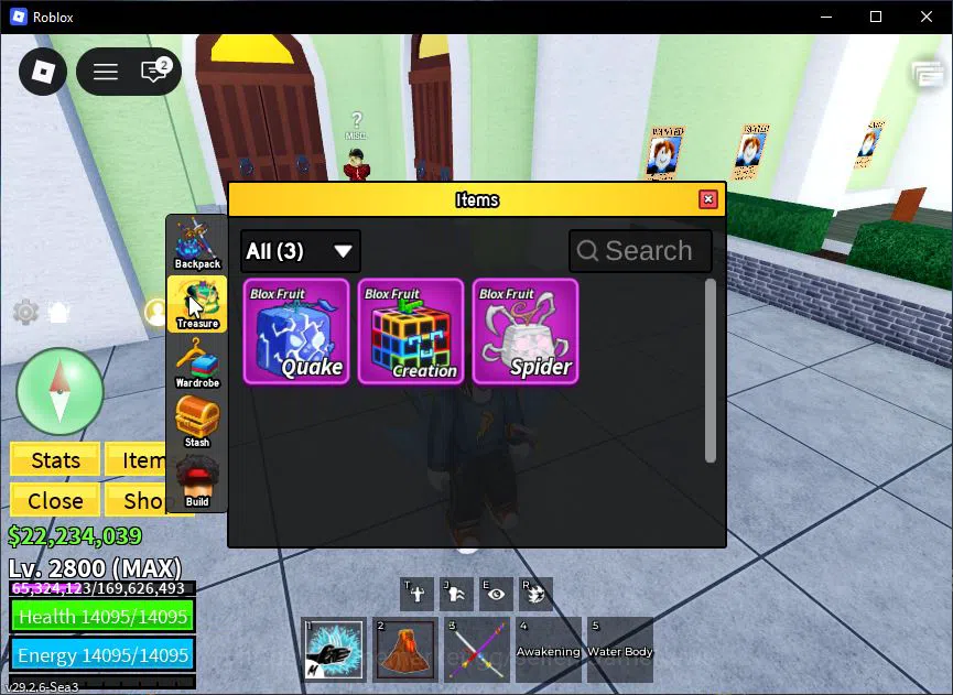 Roblox Accounts Blox Fruit|Lv 2800|Shark V4| 3 Fruit (Quake,Creati image 4