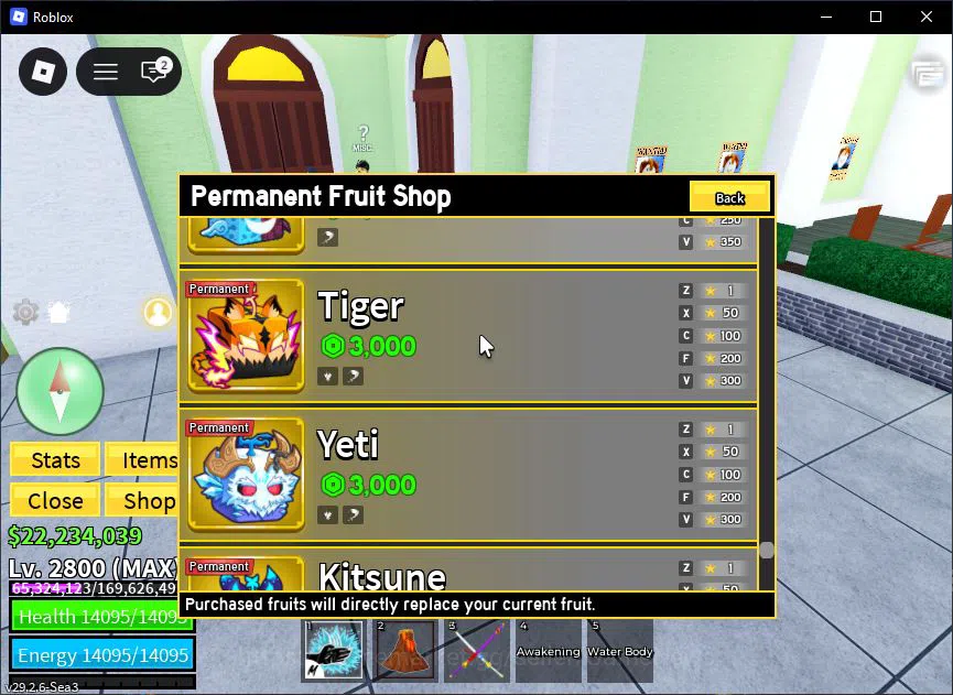 Roblox Accounts Blox Fruit|Lv 2800|Shark V4| 3 Fruit (Quake,Creati image 8