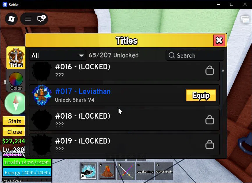 Roblox Accounts Blox Fruit|Lv 2800|Shark V4| 3 Fruit (Quake,Creati image 9