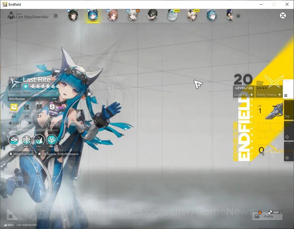 Arknights: Endfield Accounts ASIA|Fresh Starter|Lv2|3SSR(1Limited)+1(*6WP)|(Zhu image 2