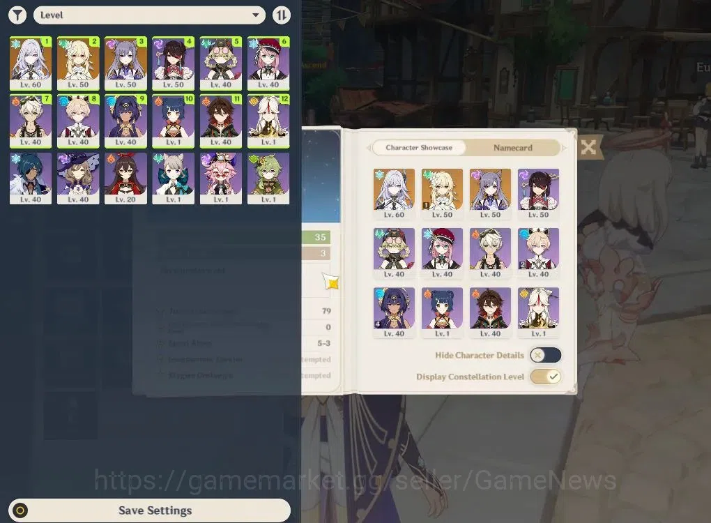 Genshin Impact Accounts Asia|AR35|Starter|1Limited+15(*4Character)|Skrik,K image 2