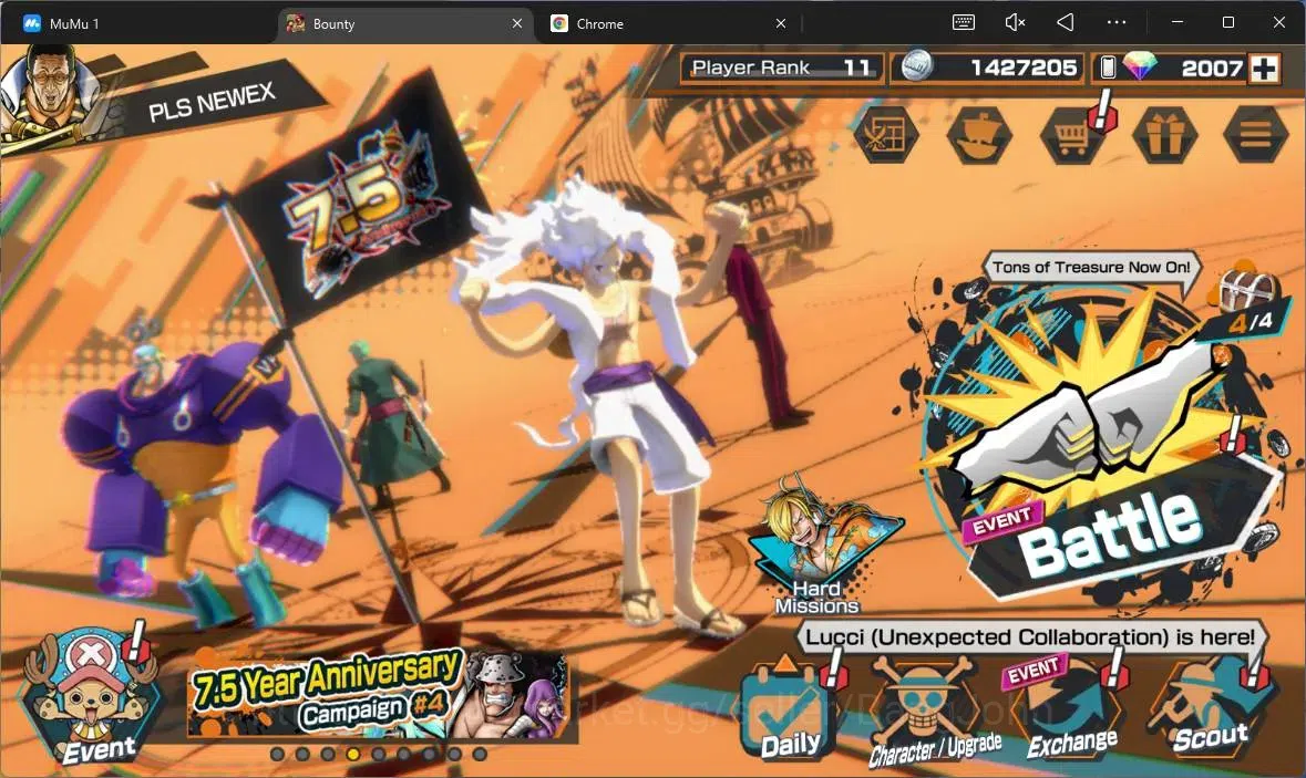 One Piece Bounty Rush Accounts High-End Global | EX 4 | PR 11 |KOP Gol D.Roger,GP Edward Newgate,AMS Borsalino,TFE Monkey 1