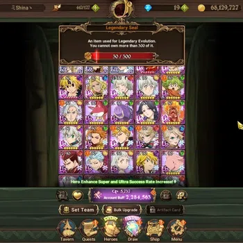 The Seven Deadly Sins: Grand Cross Accounts Endgame GLOBAL|2,2M CC|3 LR + 9 UR +Collab Gachiakuta|Brunhild,L