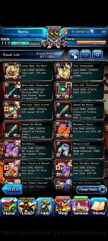 Grand Summoners Accounts Global|Rank 117|24 Ascend 11 TW(Roy,Touma,Isliid,C image 10