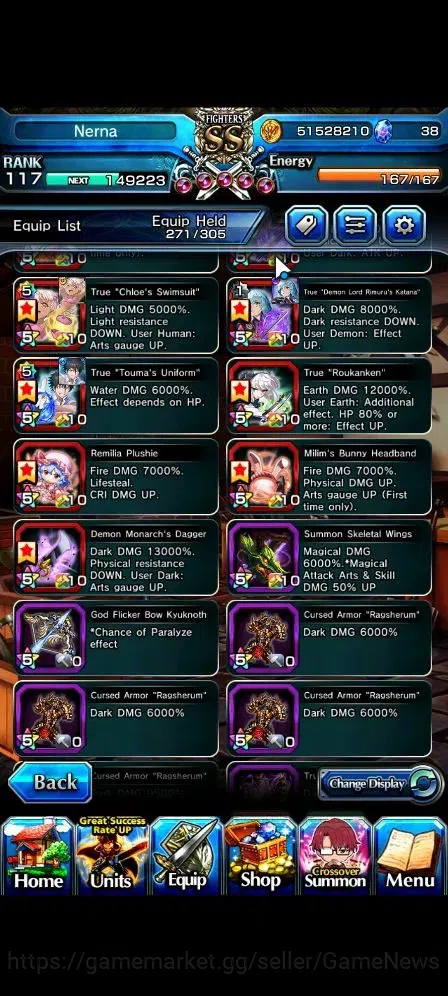 Grand Summoners Accounts Global|Rank 117|24 Ascend 11 TW(Roy,Touma,Isliid,C image 11