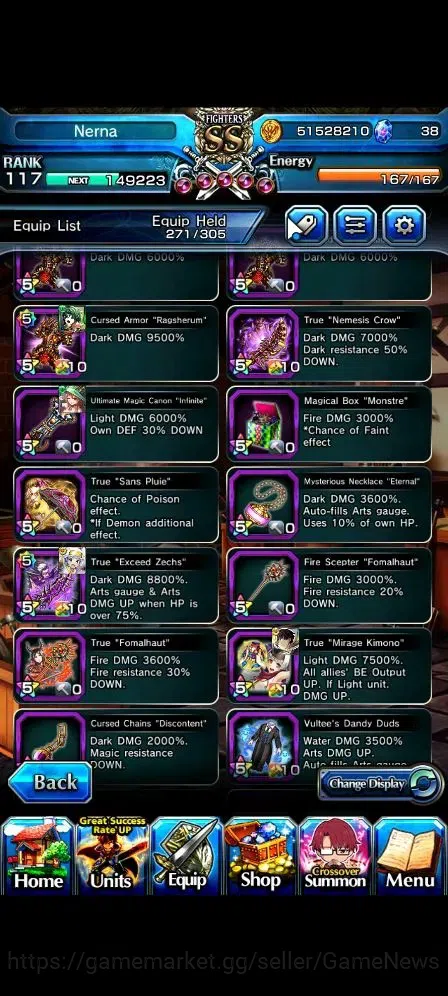 Grand Summoners Accounts Global|Rank 117|24 Ascend 11 TW(Roy,Touma,Isliid,C image 12