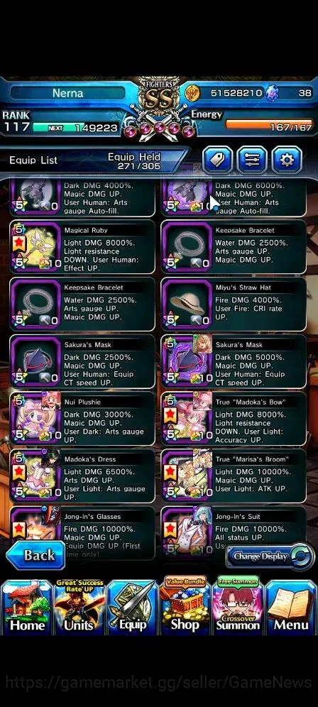 Grand Summoners Accounts Global|Rank 117|24 Ascend 11 TW(Roy,Touma,Isliid,C image 14