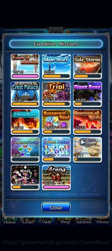 Grand Summoners Accounts Global|Rank 117|24 Ascend 11 TW(Roy,Touma,Isliid,C image 20