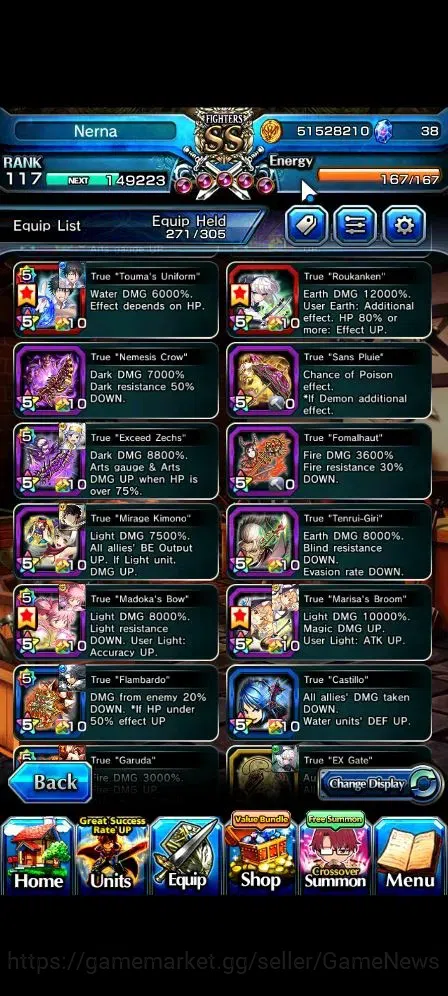 Grand Summoners Accounts Global|Rank 117|24 Ascend 11 TW(Roy,Touma,Isliid,C image 6