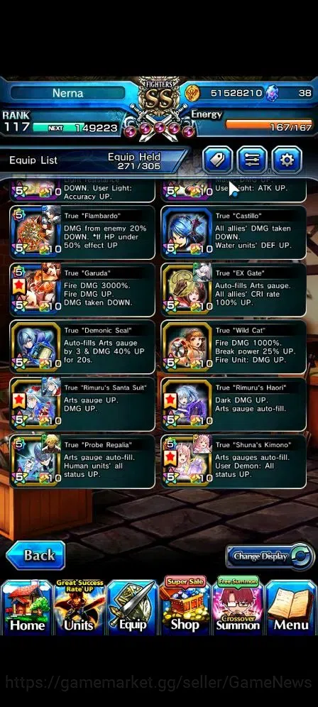 Grand Summoners Accounts Global|Rank 117|24 Ascend 11 TW(Roy,Touma,Isliid,C image 7