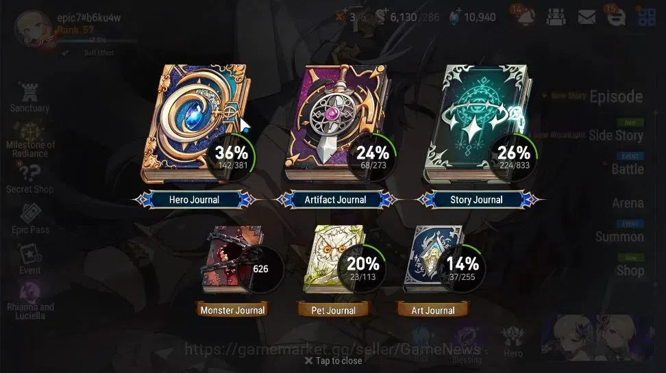 Epic Seven Accounts GLOBAL|UnVerif|6 ML(Rhiana&Luciana,TE Kayron,SB&Se image 3