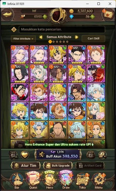 The Seven Deadly Sins: Grand Cross Accounts ASIA| starter| 398K CC| Merlin Esca, Chaos Arthur, image 4