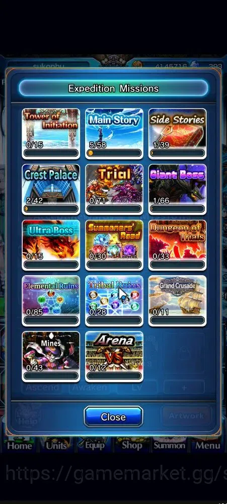 Grand Summoners Accounts Global|393 cc|Rank 48|3 Ascend+1 TW|Reimu Hakurei+ image 6