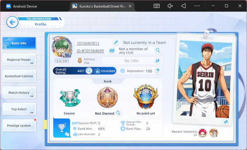 Kuroko's Basketball Street Rivals Accounts SEA|SV28|Lv24|DM 1426|Shintaro Midorima A2,Tetsuya image 11
