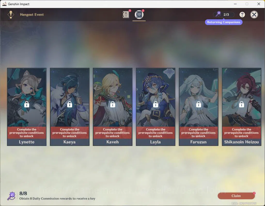 Genshin Impact Accounts ASIA|AR 45|Reuni ON|3 limit|Flins,Skirk,Mizuki,etc image 4