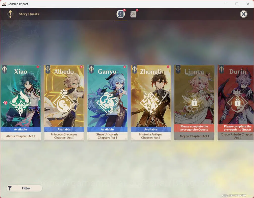 Genshin Impact Accounts ASIA|AR 45|Reuni ON|3 limit|Flins,Skirk,Mizuki,etc image 5